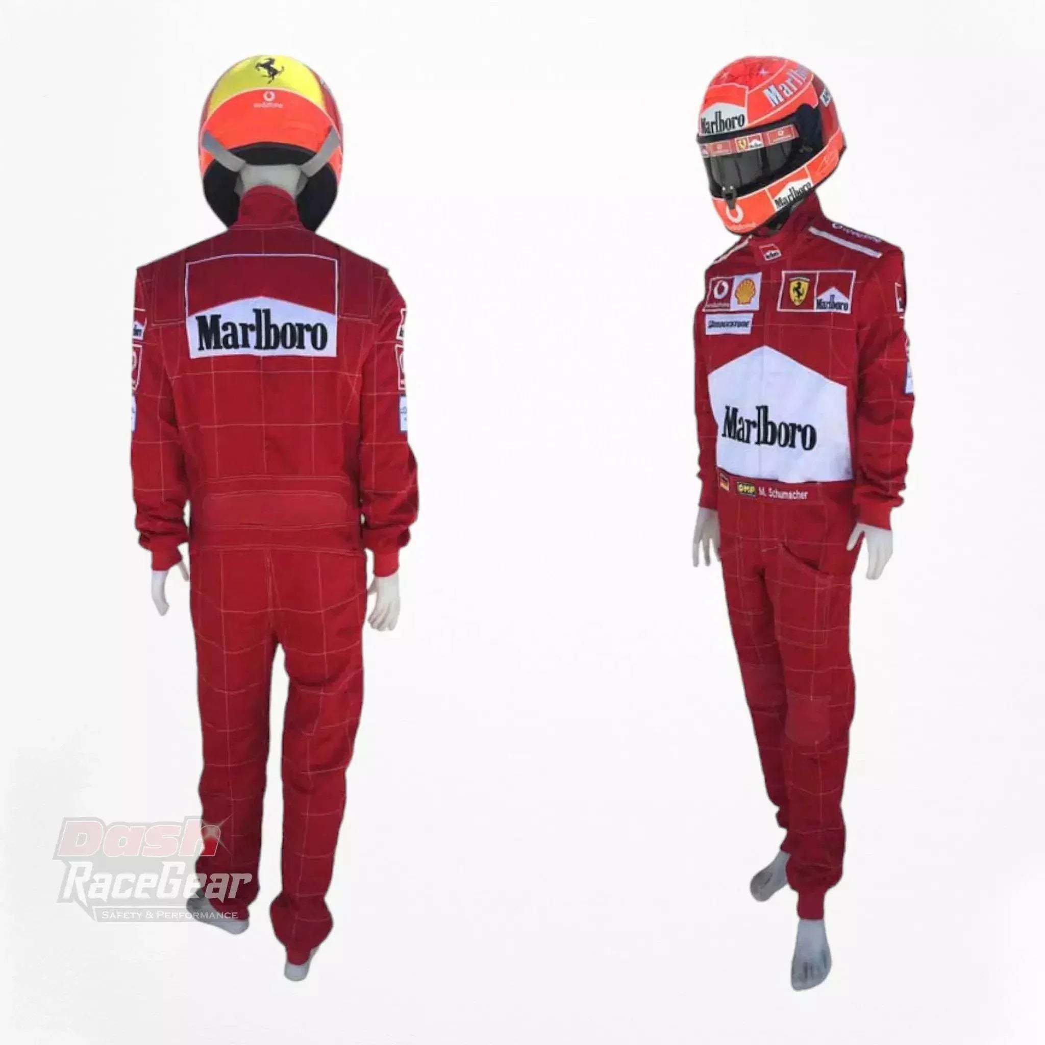 2004 Michael Schumacher Ferrari F1 Embroidered Racing Suit - 4X - Large / Euro 66