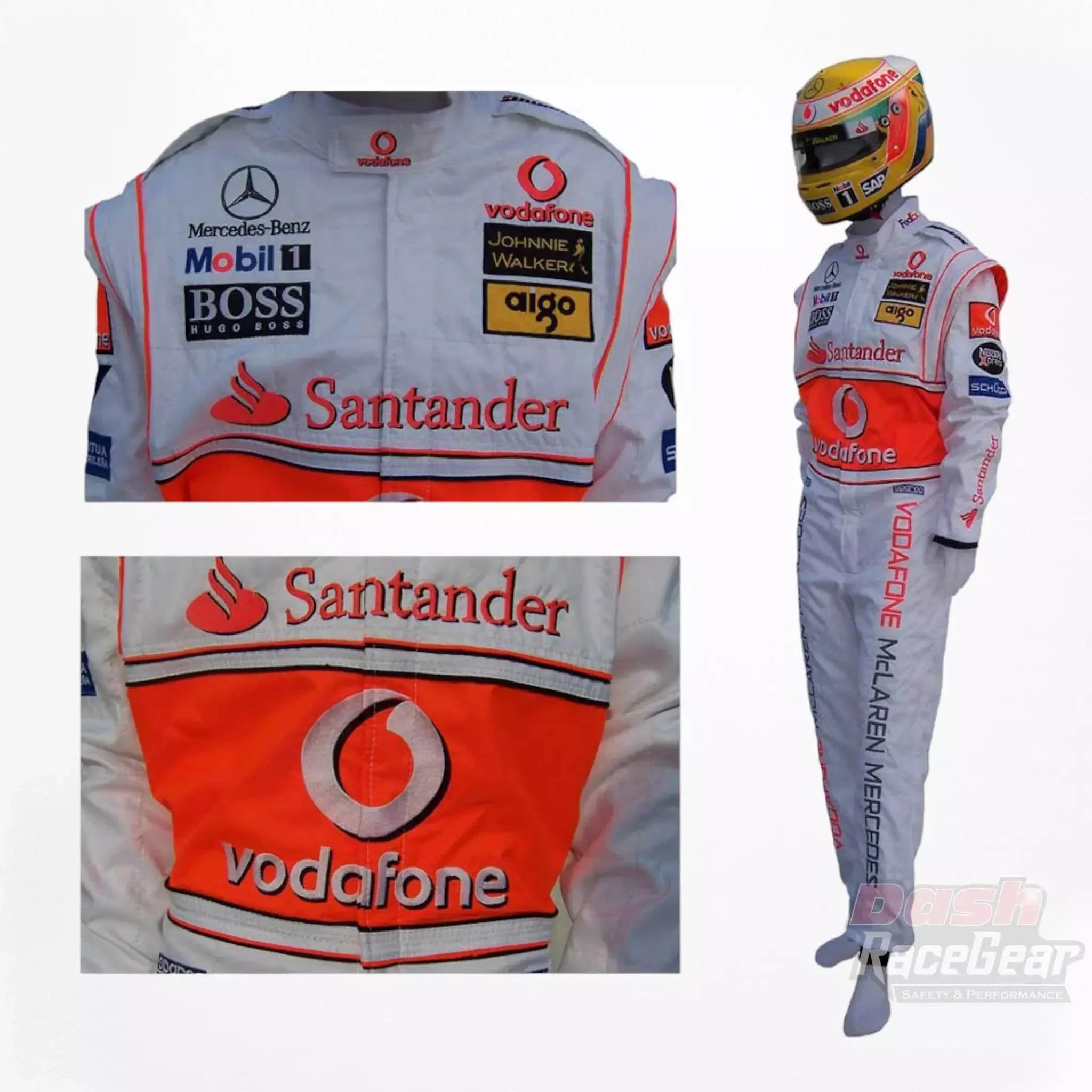 2007 Fernando Alonso McLaren F1 Embroidered Racing Suit DASH RACEGEAR
