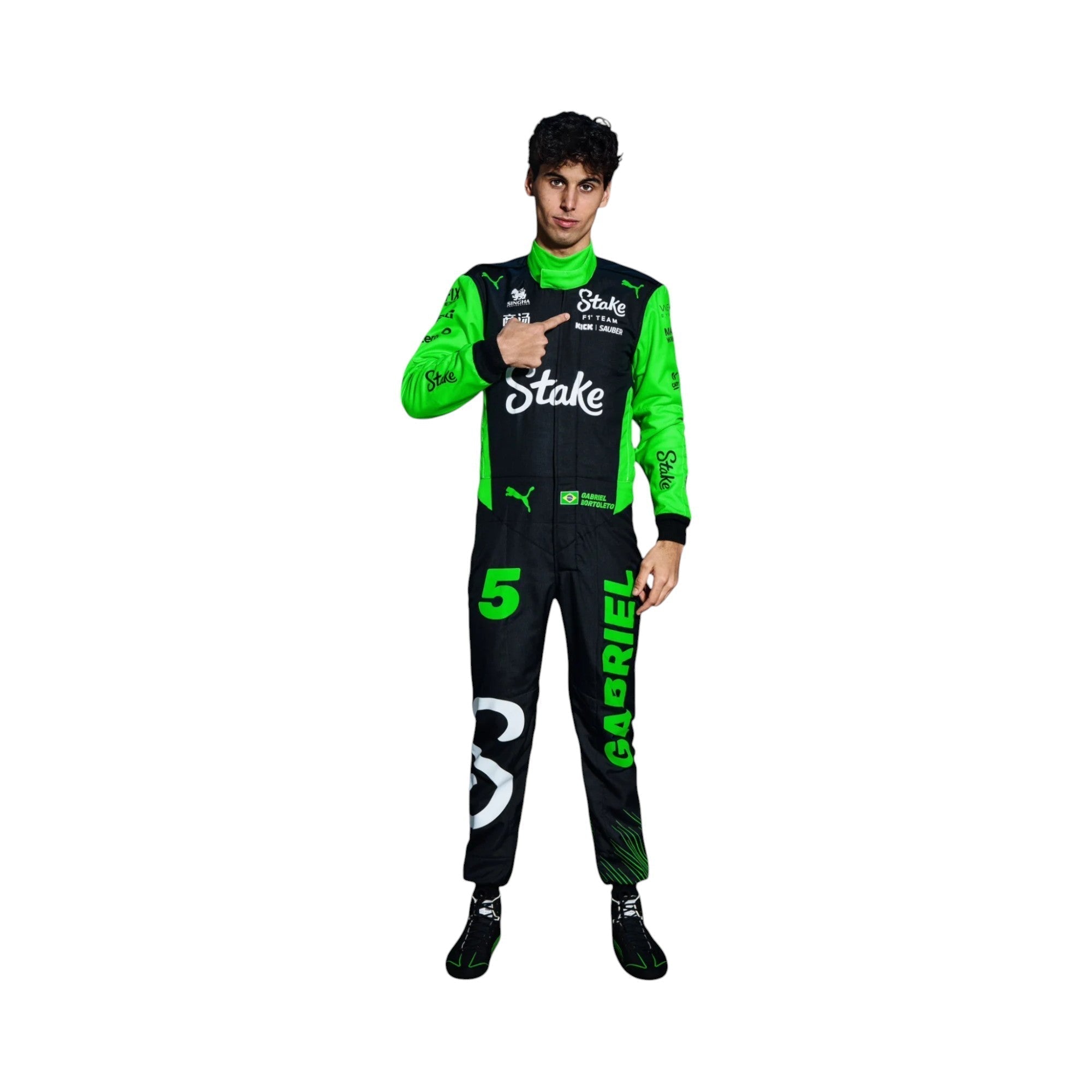 2025 Gabriel Bortoleto kick Sauber f1 Race Suit