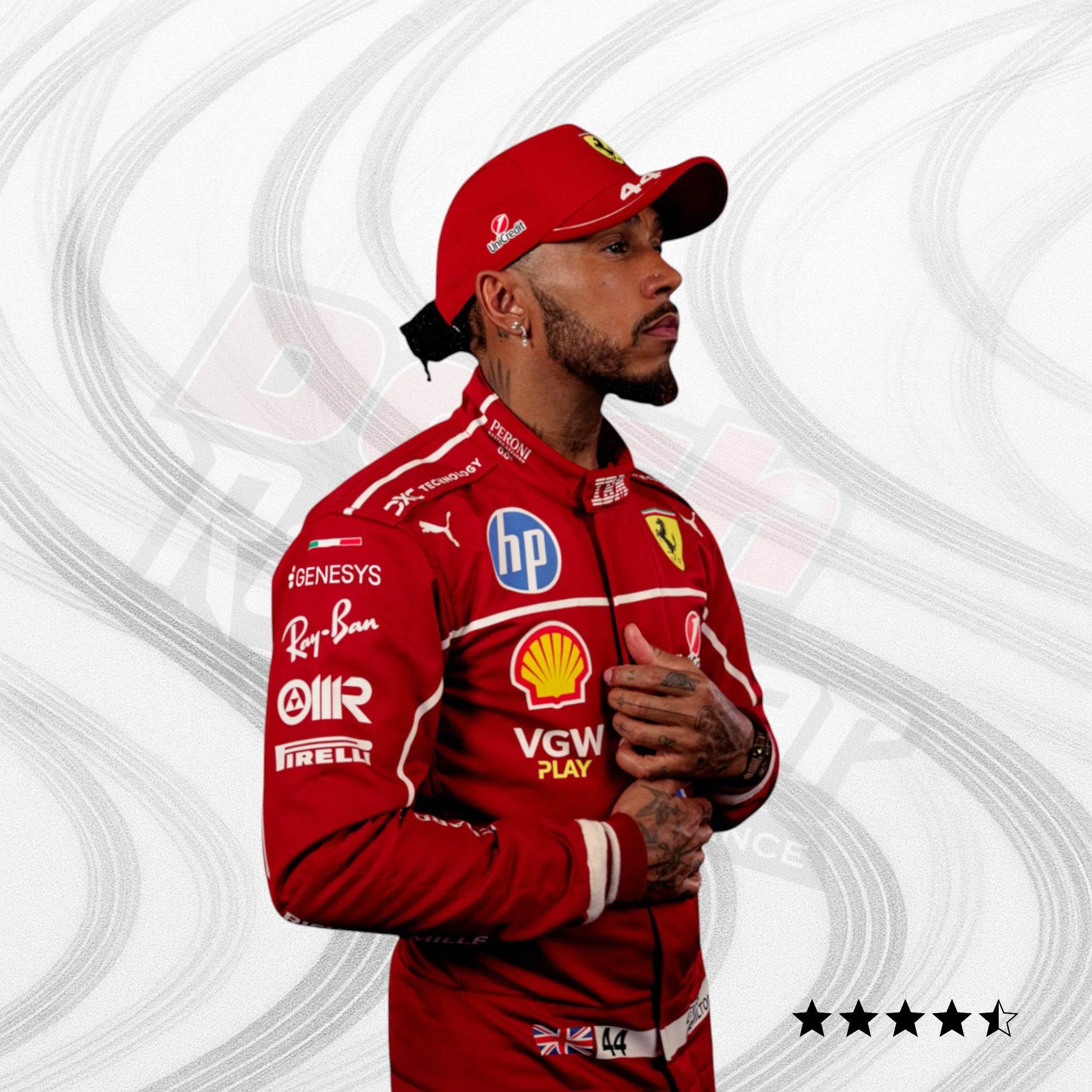 2025 Lewis Hamilton HP Race Suit Ferrari F1  Limited Edition