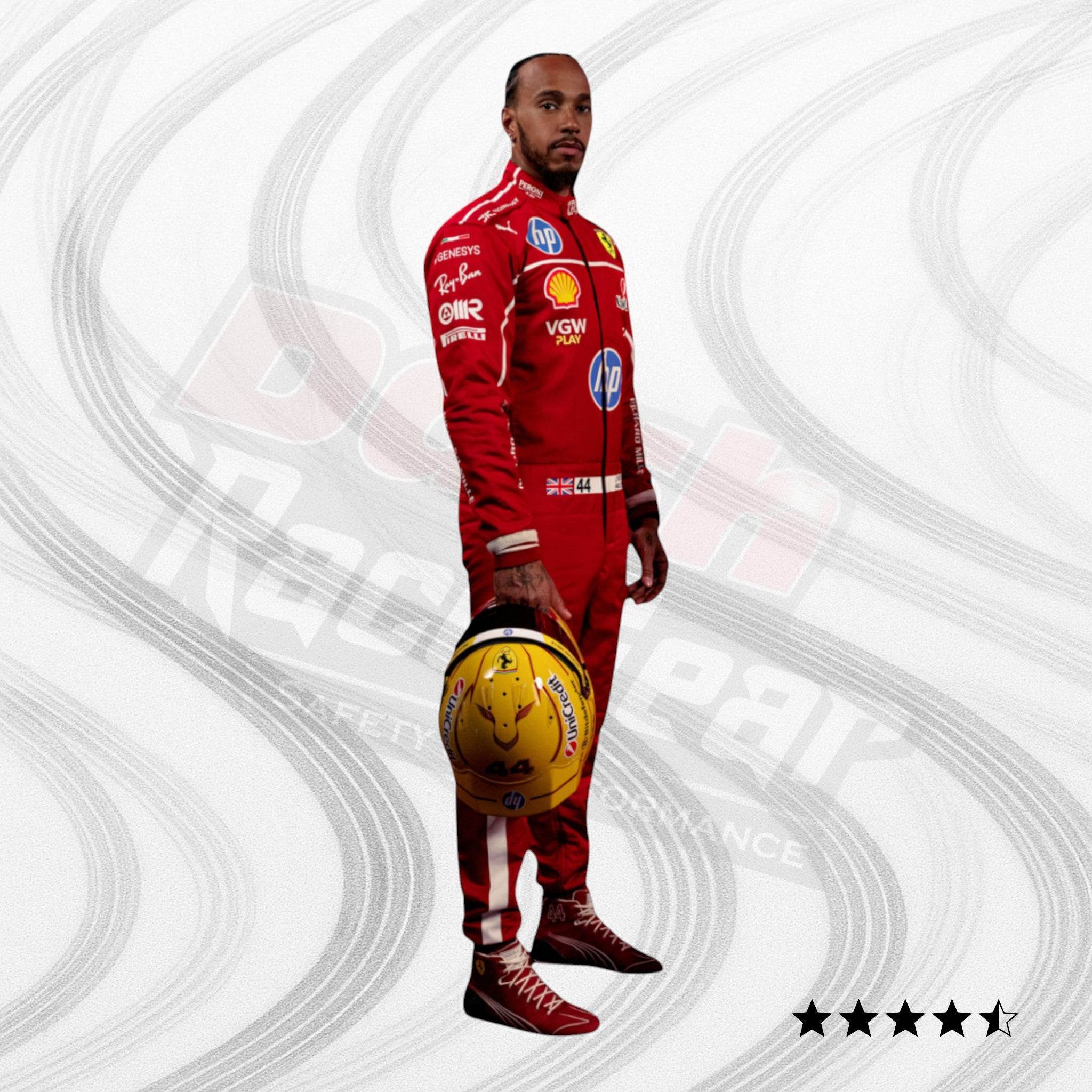 2025 Lewis Hamilton HP Race Suit Ferrari F1  Limited Edition
