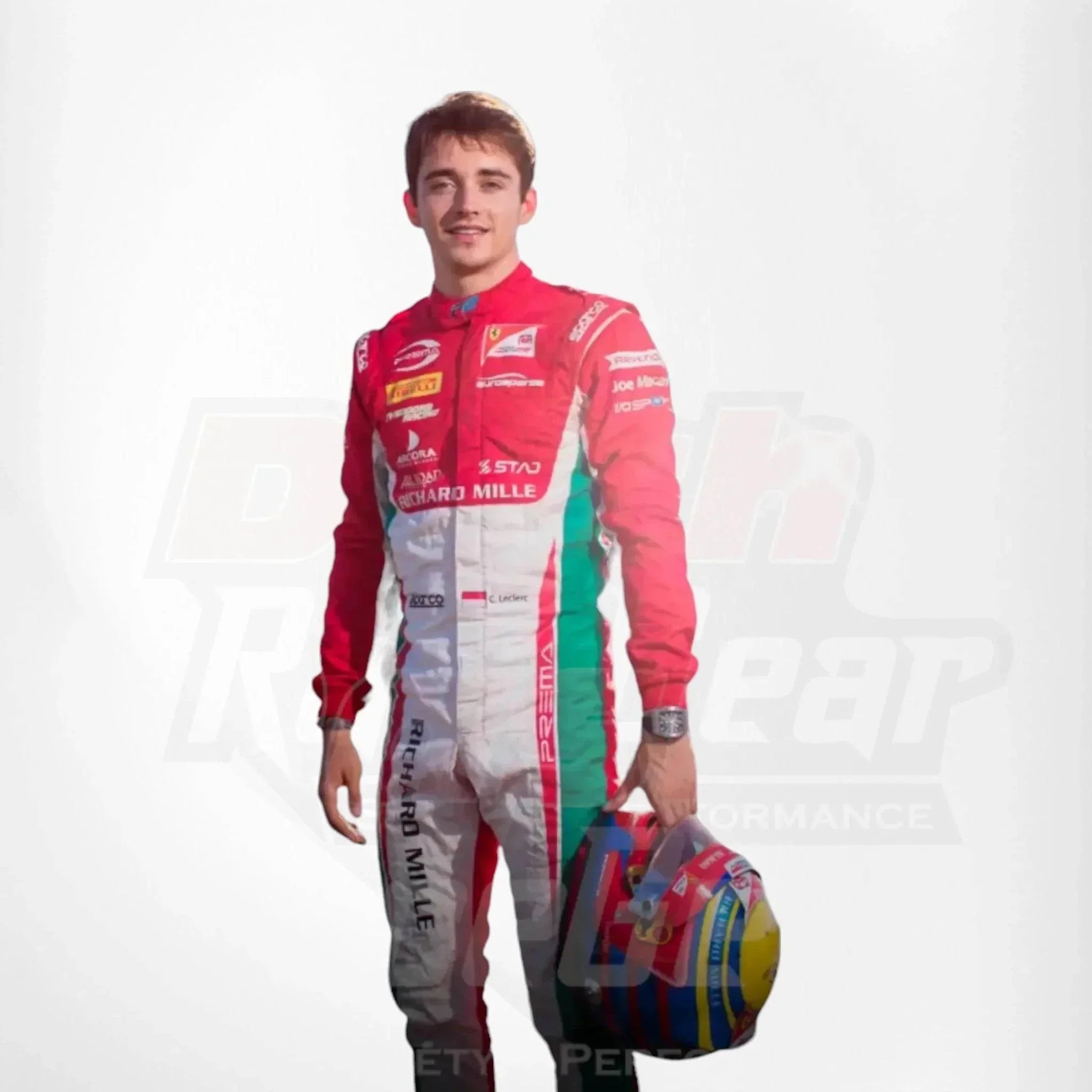Charles Leclerc 2017 Formula 2 Race Suit Prema Powert eam