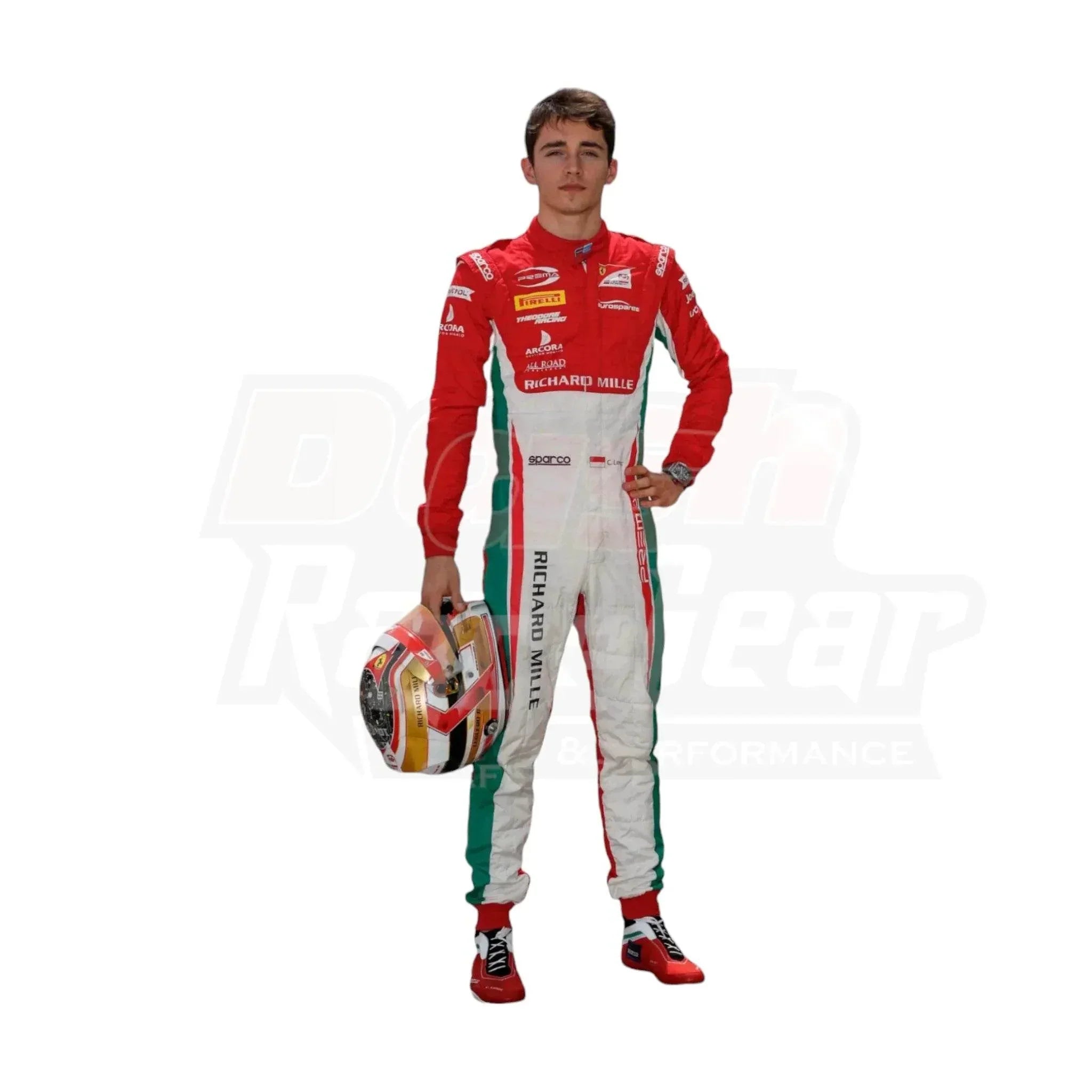 Charles Leclerc 2017 Formula 2 Race Suit Prema Powert eam