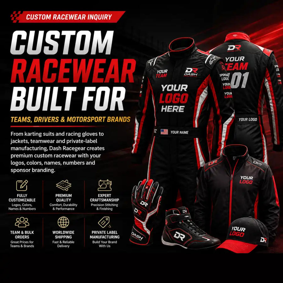 Custom Racewear Built for Teams, Drivers & Motorsport Brands