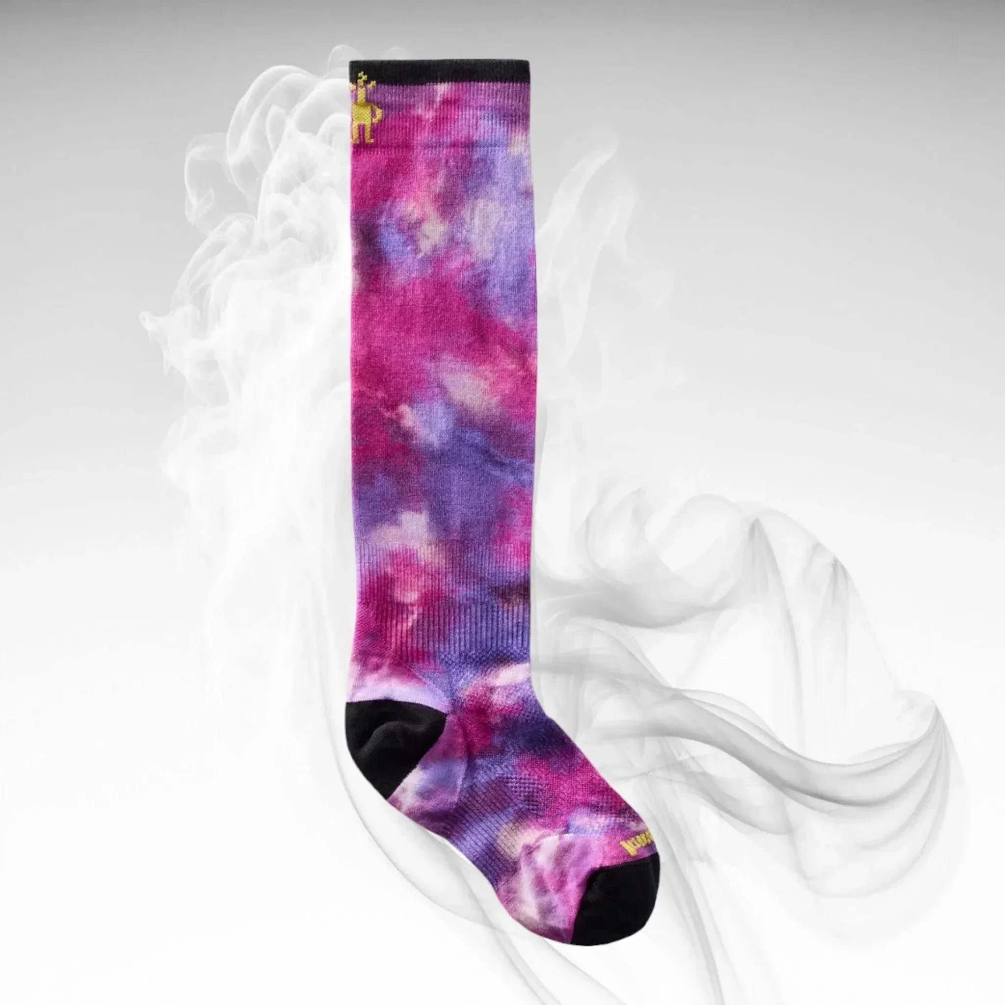 Smartwool JR Zero Cushion Tie - Dye Ski Socks - Large - Purple