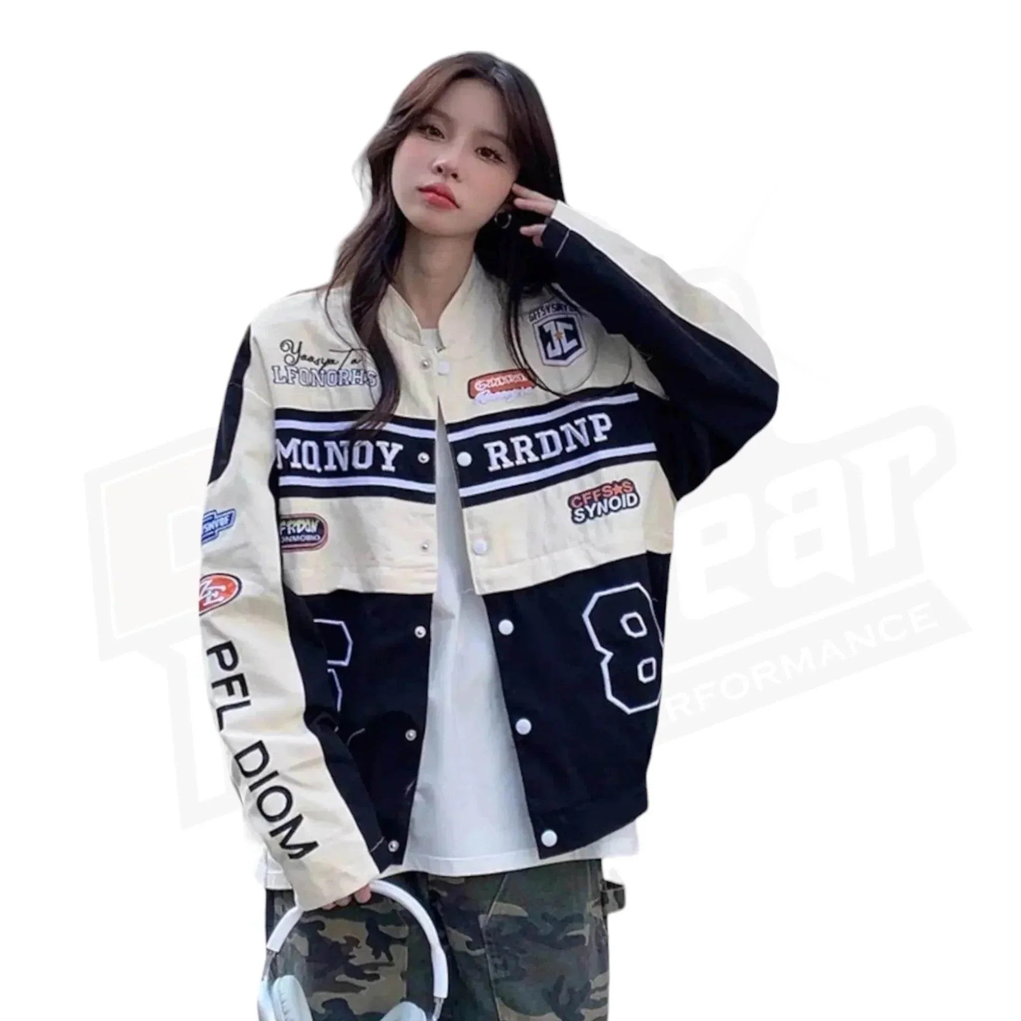 Vintage Bomber Race Car Jacket DASH RACEGEAR